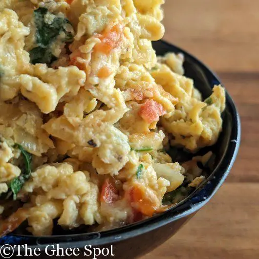 savory, spicy scrambled eggs are the perfect Punjabi breakfast dish.