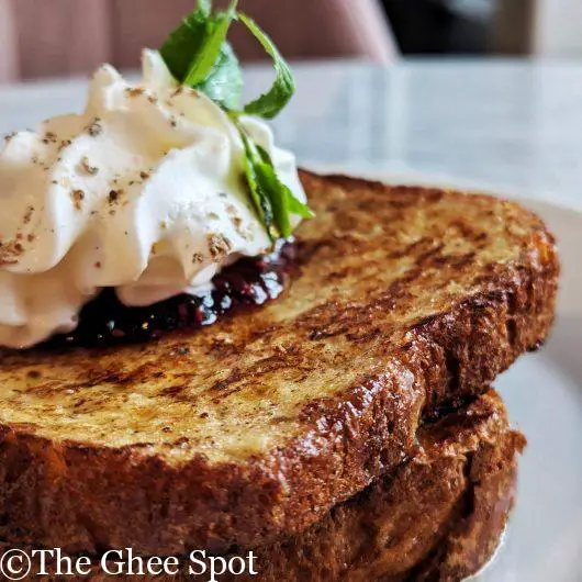 Sweety and earthy, cardamom French toast with fresh homemade cardamom Chantilly cream. The perfect sweet breakfast or brunch treat.