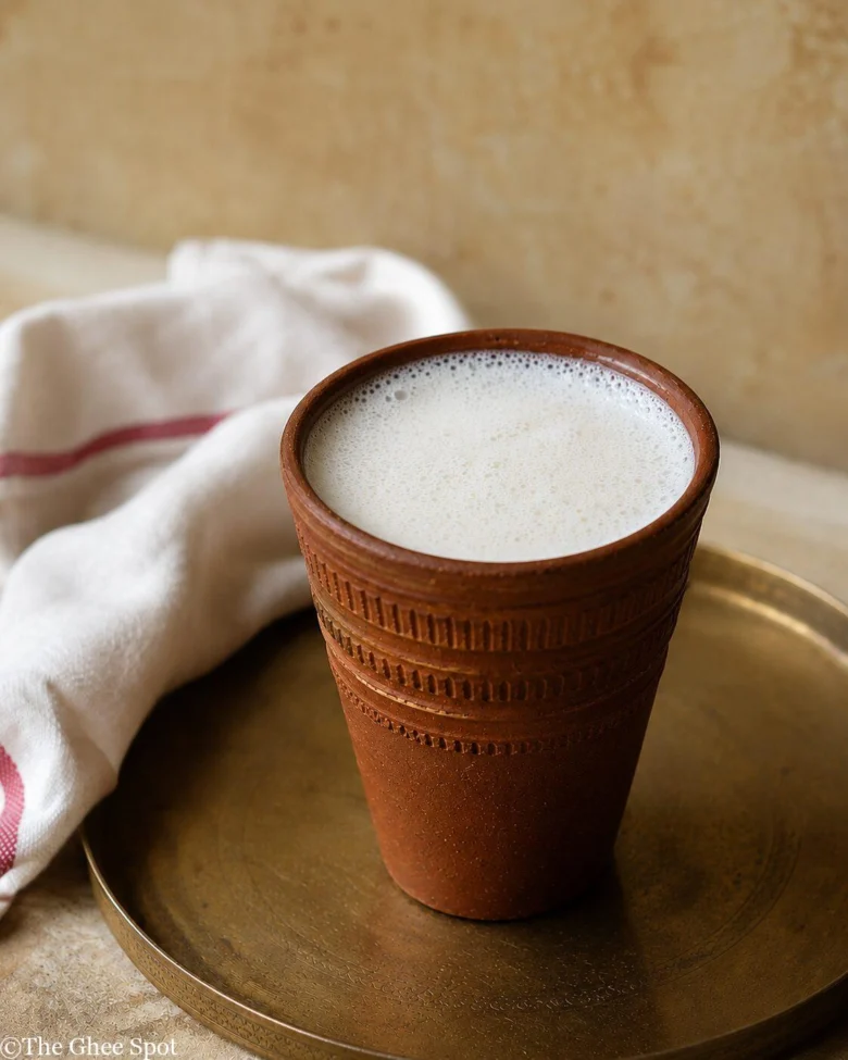 Plain lassi is an authentic Punjabi drink. It's fresh, cold, and delicious. It's yogurt, water, and endless options for flavoring.