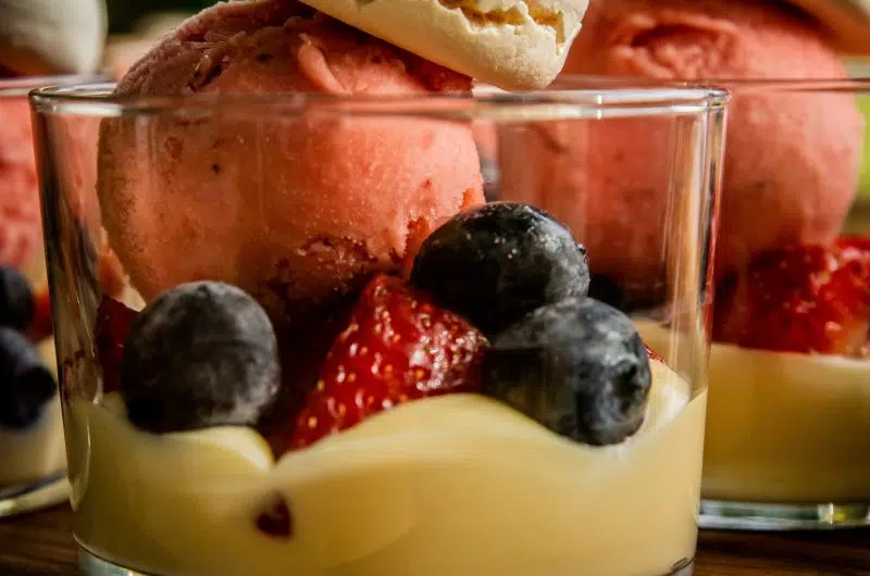 Cardamom Saffron Rosewater Custard