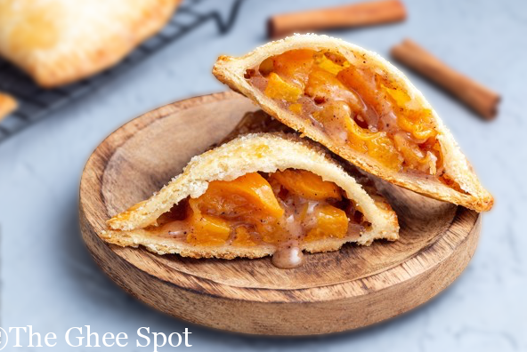 Sweet peach hand pies with a warm hint of rosemary