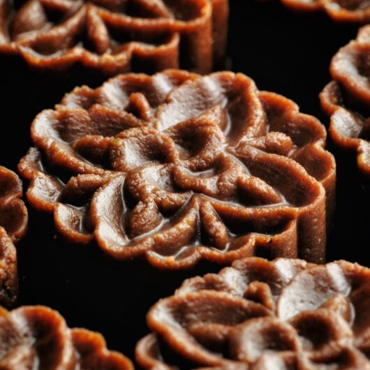 Delicious chocolate pedas (chocolate milk fudge) are perfect for a Diwali sweet.