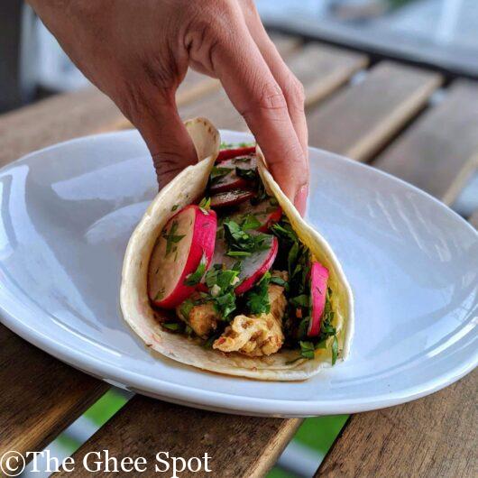 Easy and fast chicken cumin tacos.