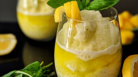 Pineapple Basil Lemonade Slush