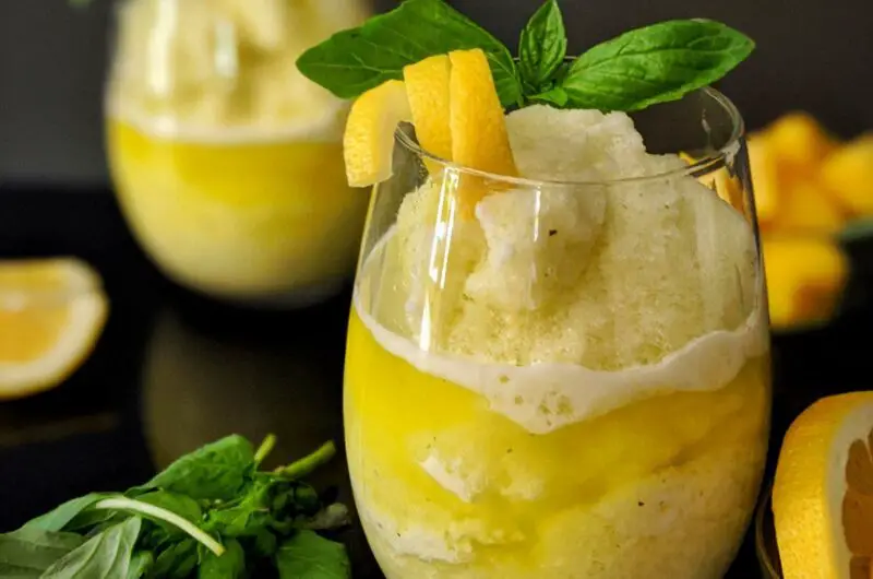 Pineapple Basil Lemonade Slush