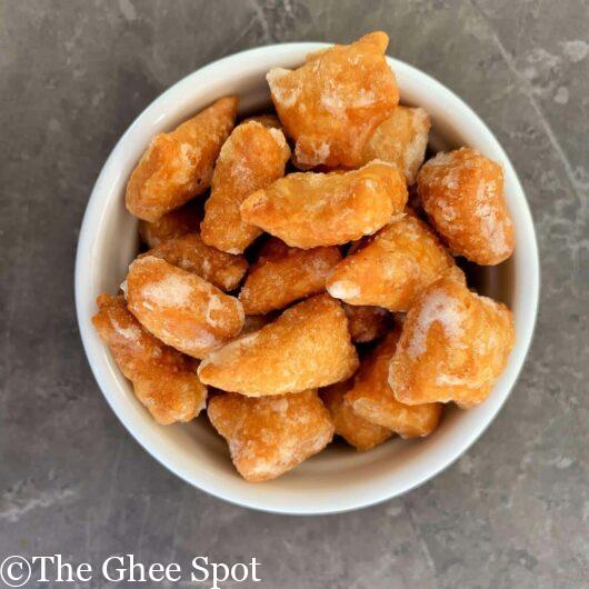 Sweet fried dough soaked in sugar syrup