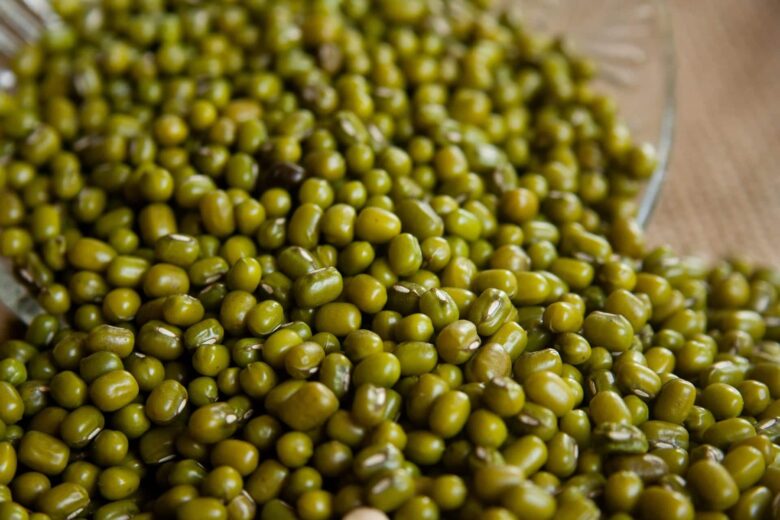 whole moong also known as hari moong, sabut moong, or green moong daal