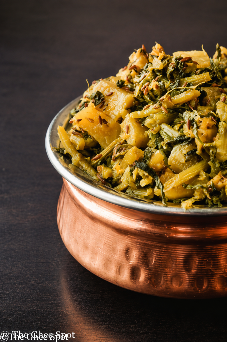 Sharp, savory, and delicious mooli sabzi