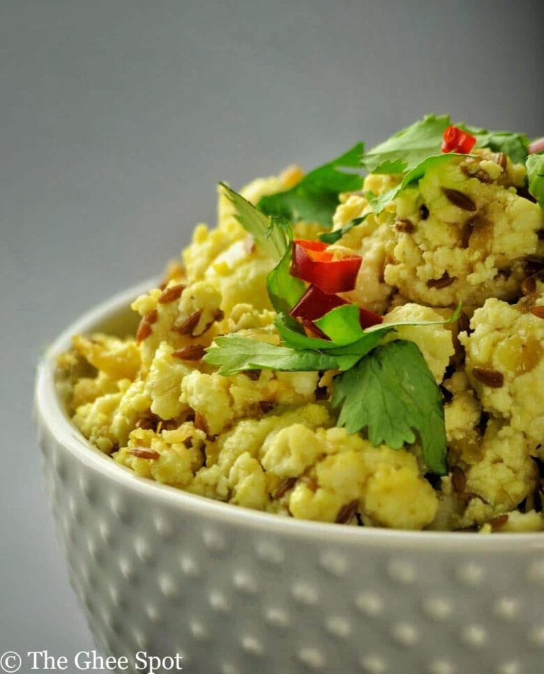 Savory paneer sauteed with onion, ginger, herbs, and spices.