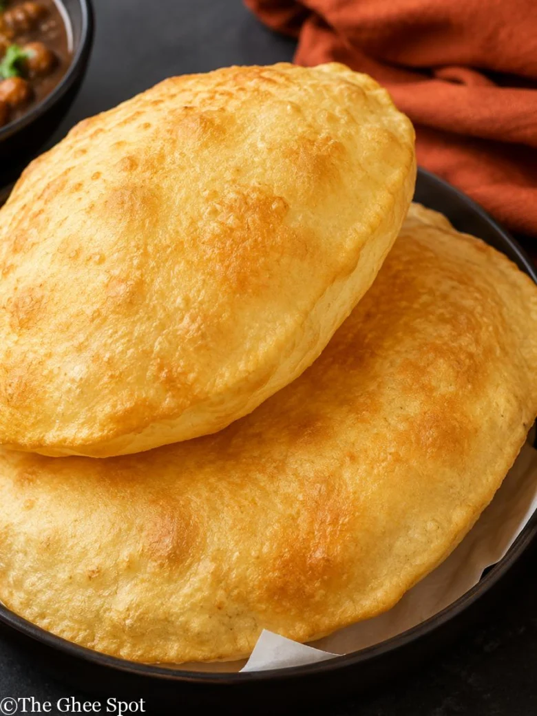 fluffy, doughy, delicious fried bhatura