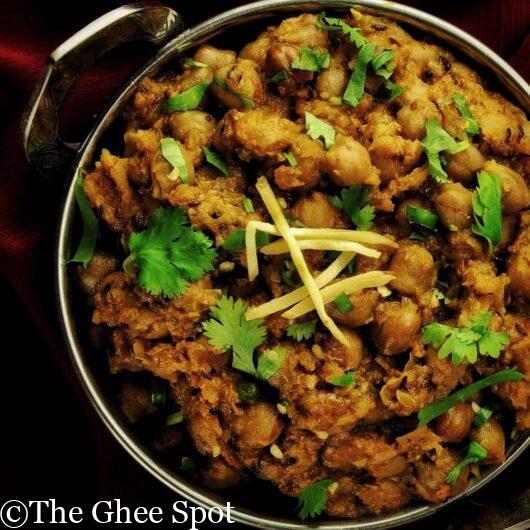 Savory, spicy, chole. Perfect for brunch, lunch, or dinner!