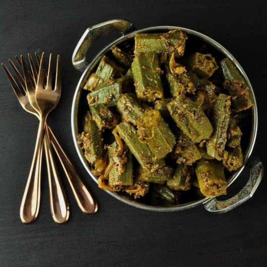 Savory masala bhindi. Perfect for lunch and dinner