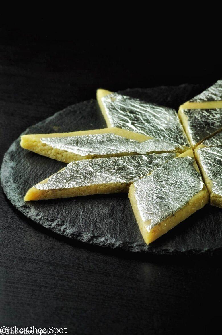 Cardamom, sugar, and cashews, together in a rich and deicious dessert.