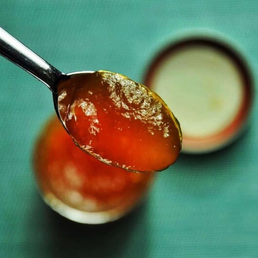 Fruity sweet and spicy peach coriander habanero jelly