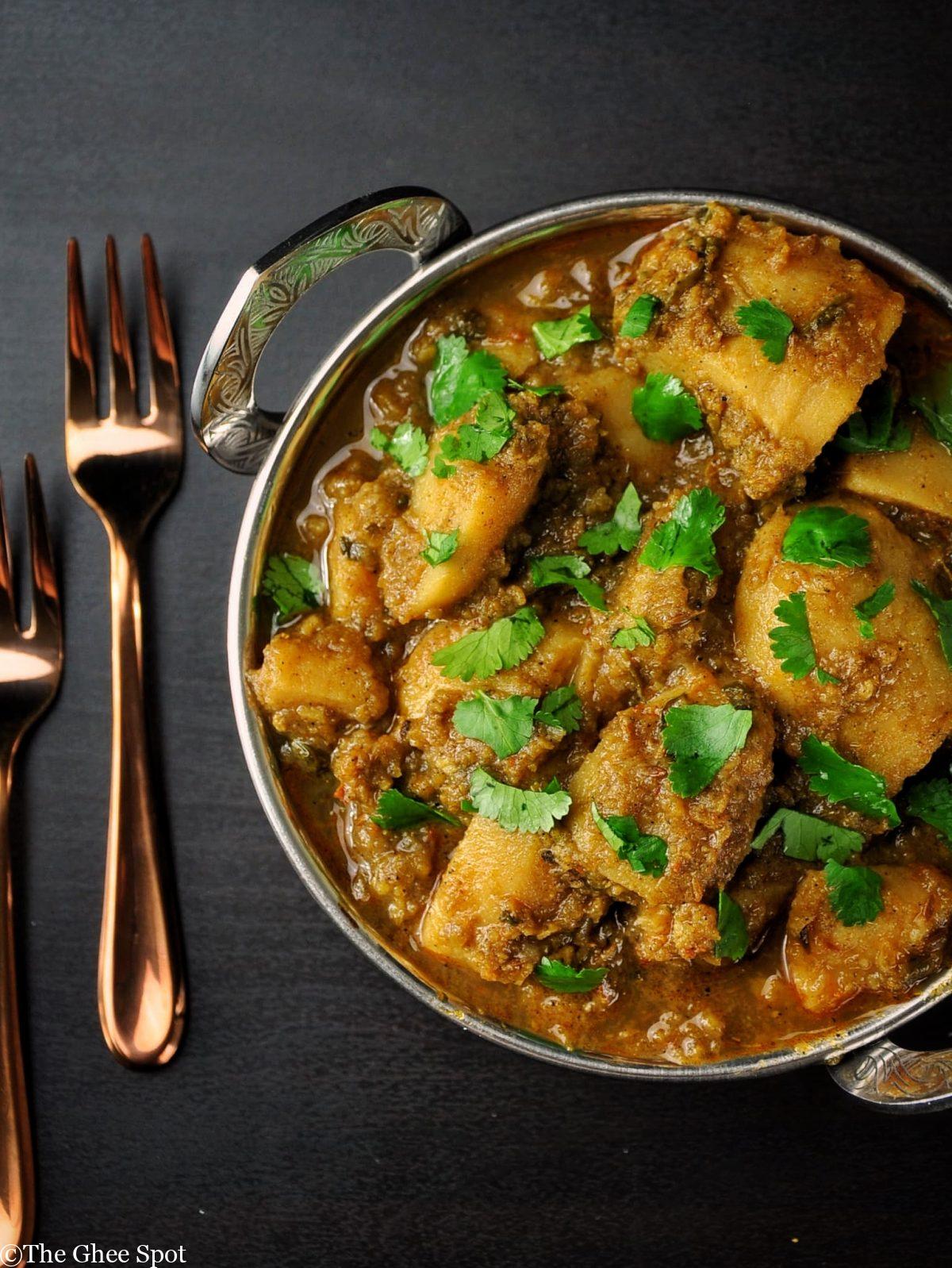 Fried potatoes cooked in a rich aromatic gravy. Dum aloo are delicious and perfect for holidays.