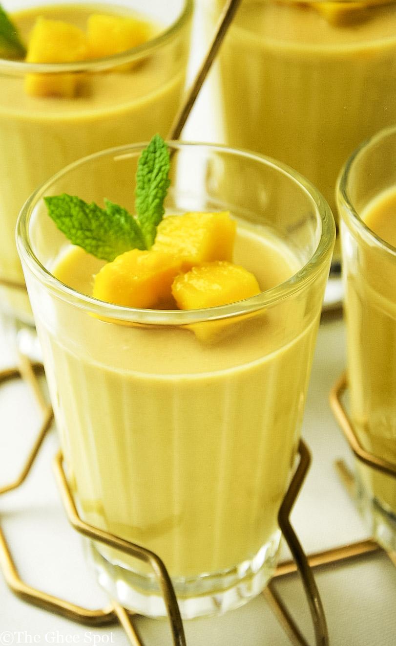 Sweet mango cardamom pudding