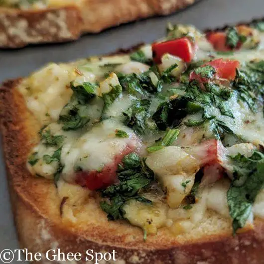 Cheesy, spicy, savory, grilled cheese toast