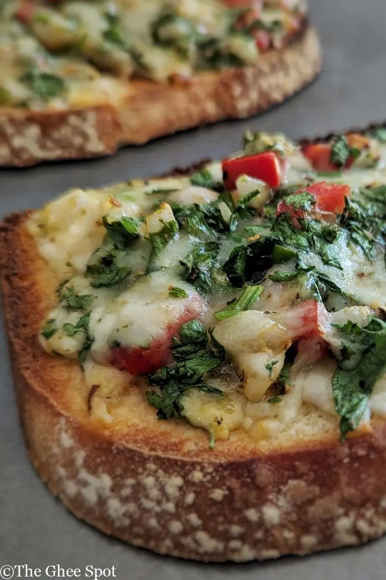 Cheesy, spicy, savory, grilled cheese toast