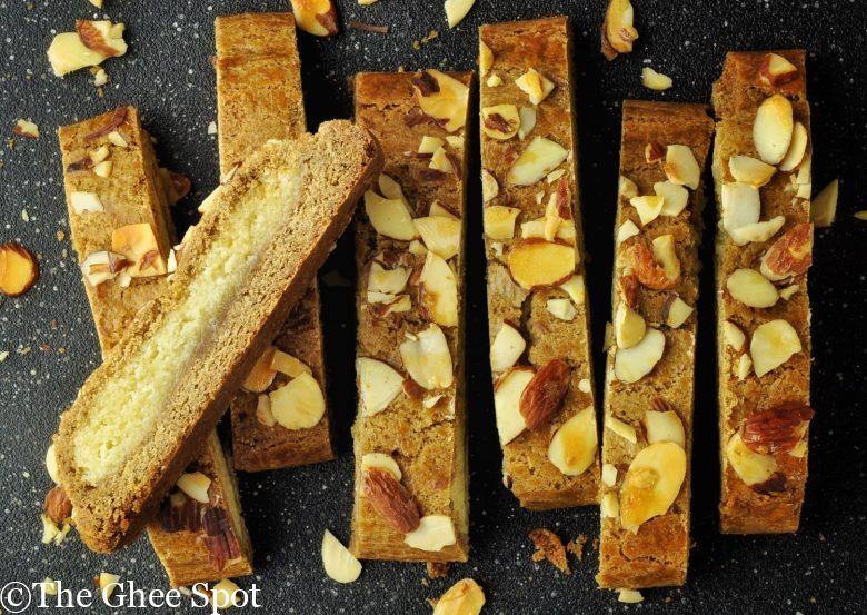 Gevulde speculaas are sweet, warm spiced, holiday biscotti-like cookie