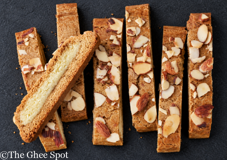 Gevulde speculaas are sweet, warm spiced, holiday biscotti-like cookie